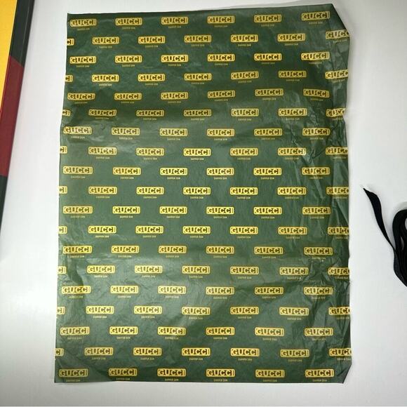 Gucci Dapper Dan | Gift Box | Green/Yellow/Red | L1.25 x W12.75 x H5.5 inch - Picture 10 of 16